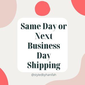 Same Day or Next Day Shipping